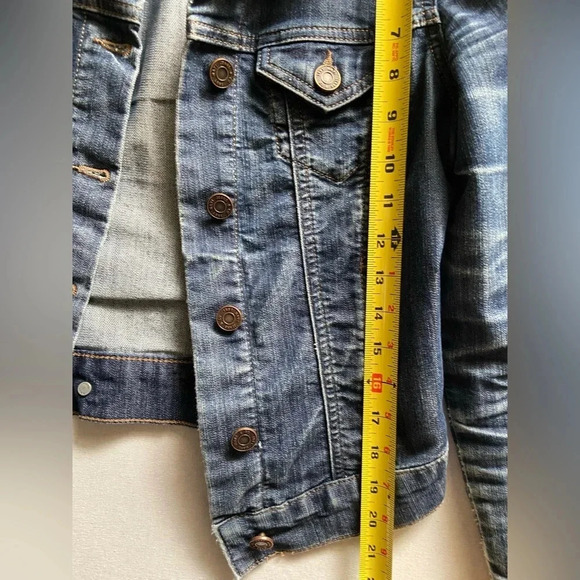 Mavi Short cropped Charlize Jean Jacket Sz  xs - Picture 12 of 13